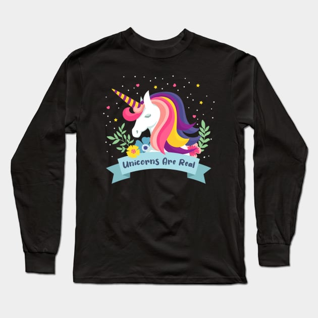 unicorns are  real Long Sleeve T-Shirt by zaki-tees
